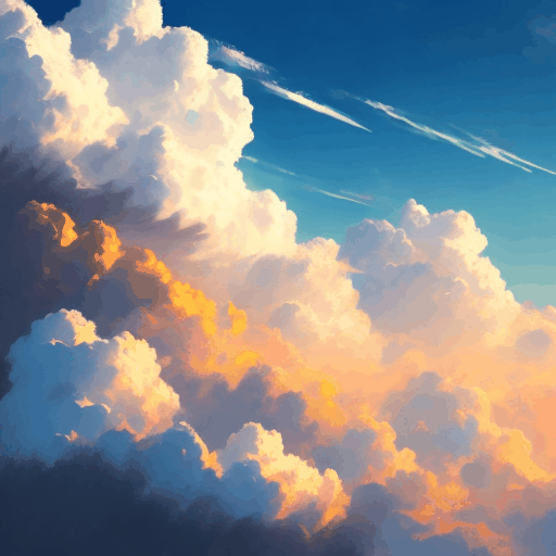 Pinsel malt wolken intricate, by @ai_generated
