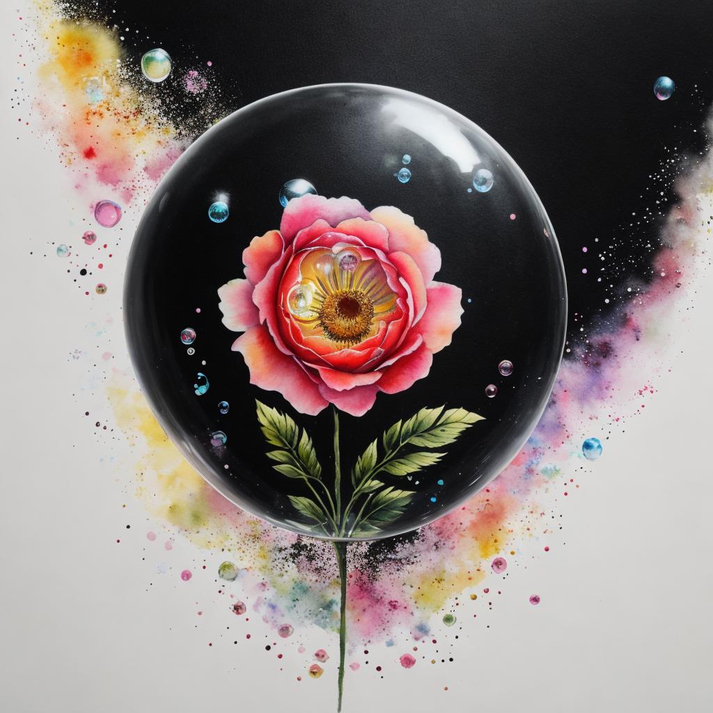 Flowers from translucent color by @ai_generated