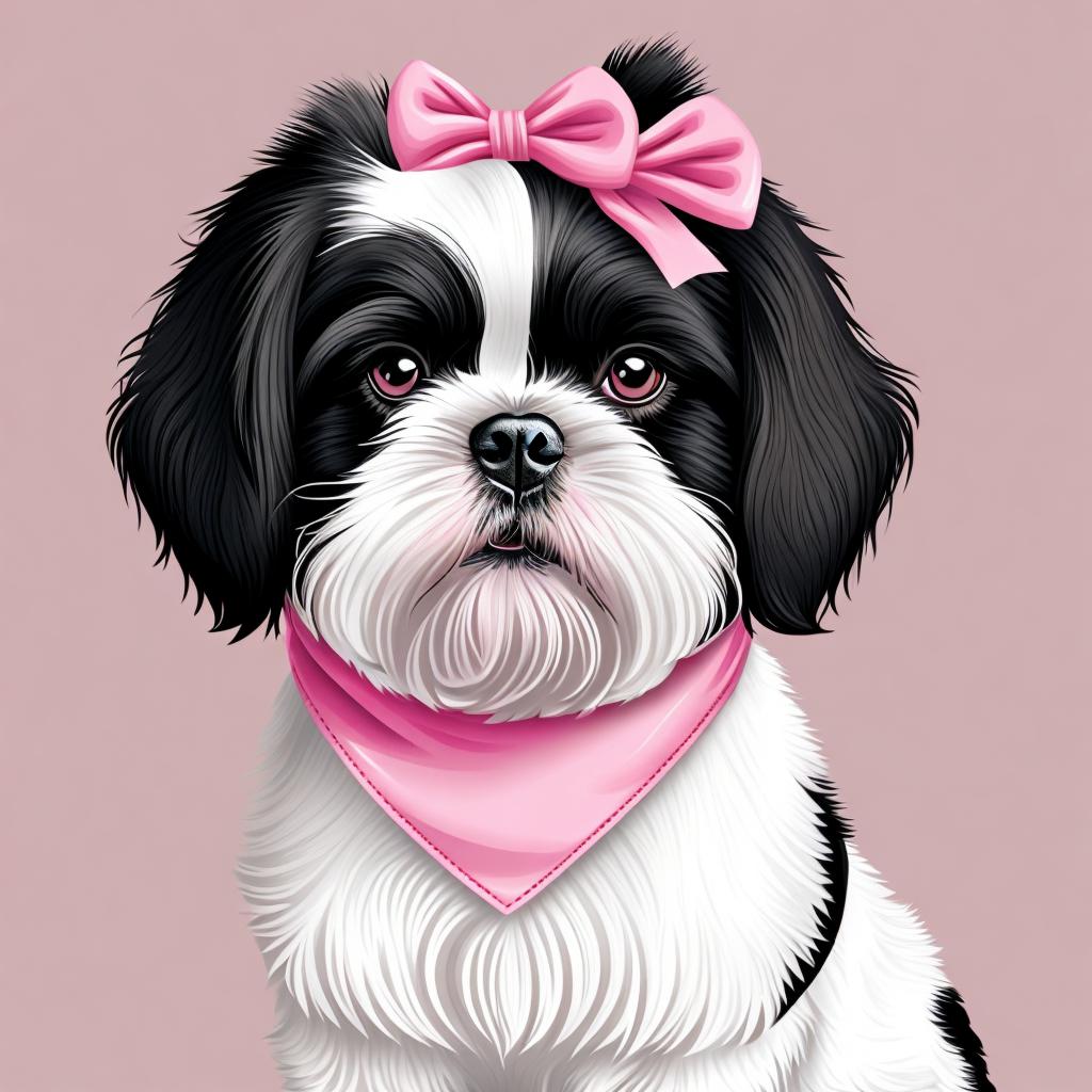 Uma shihtzu branca e by @ai_generated
