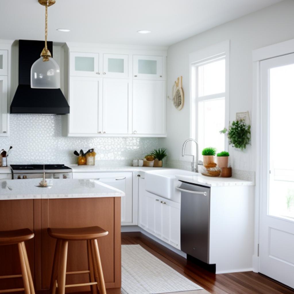 Background, white kitchen by by @ai_generated