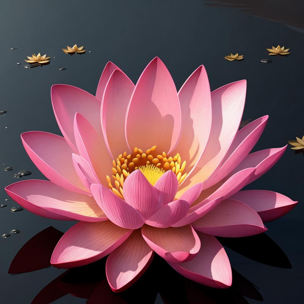 Beautiful lotus flower digital by @ai_generated