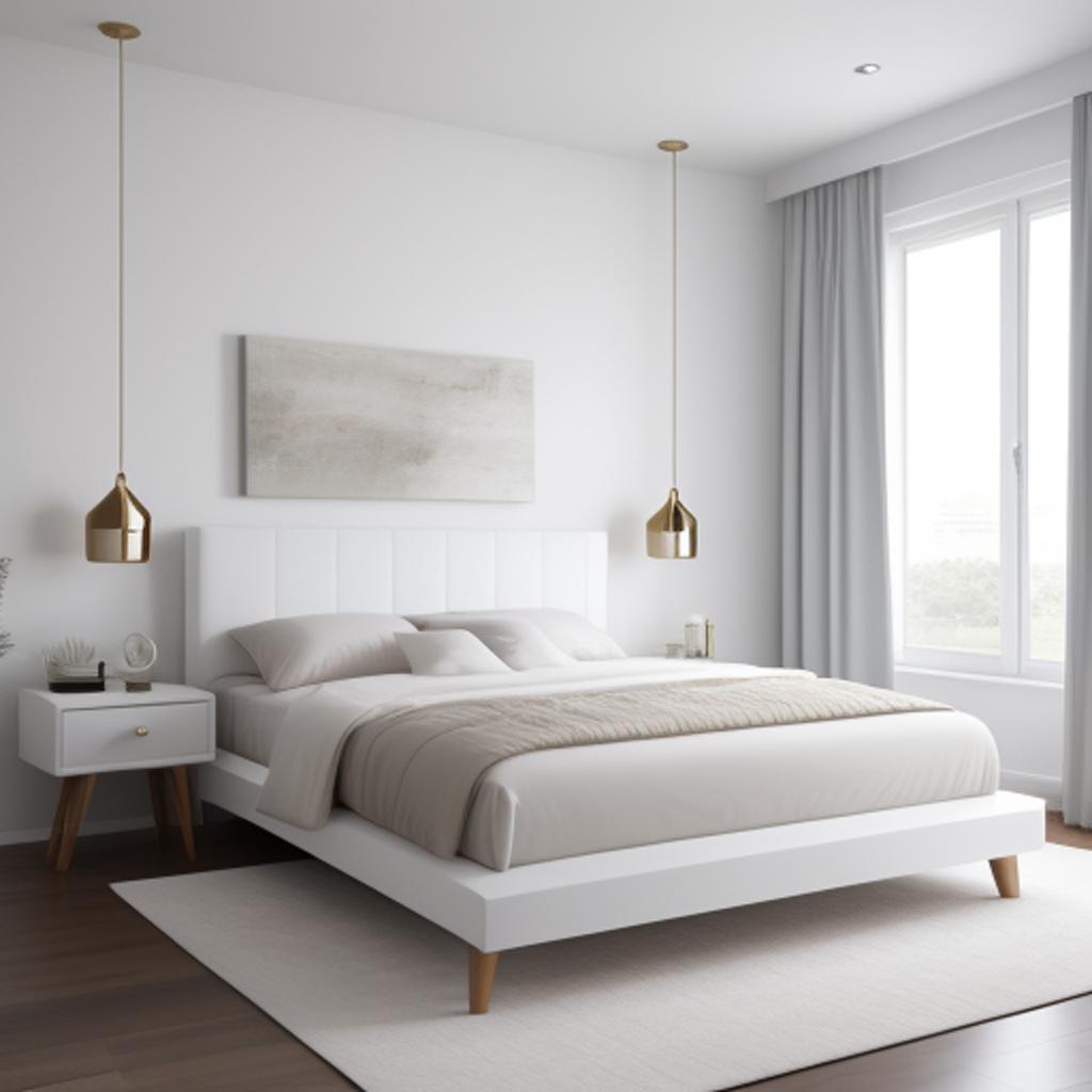 Background, white modern bedroom by @ai_generated