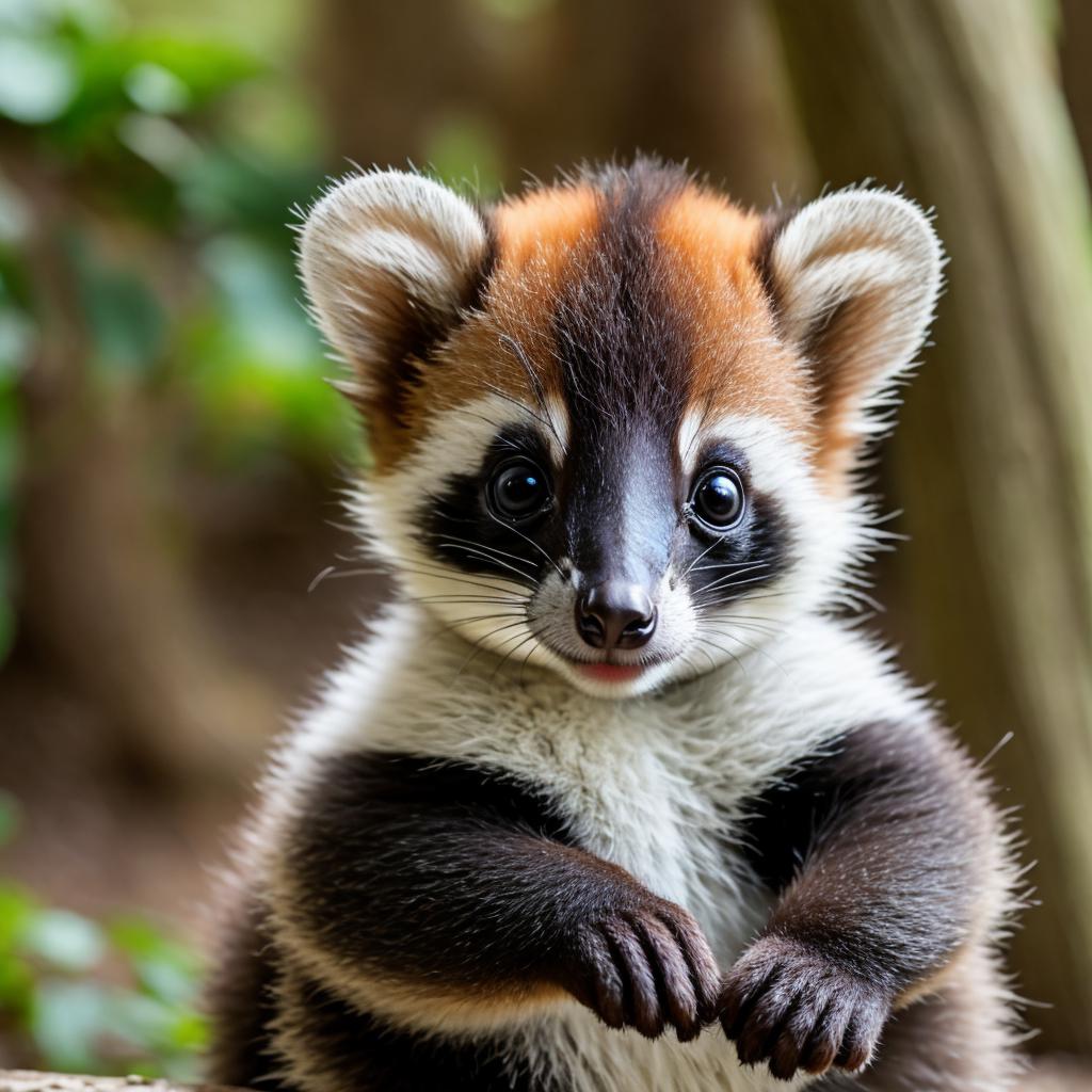 Coatí bebé tierno by by @ai_generated