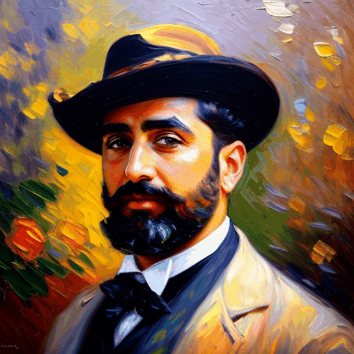 Mohamed impressionism, oil on by @ai_generated