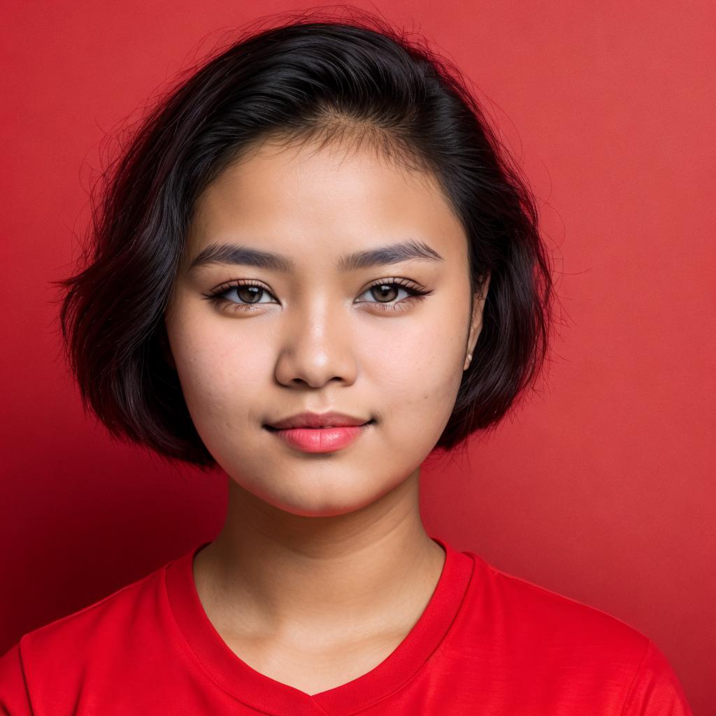 Id picture with red by @ai_generated