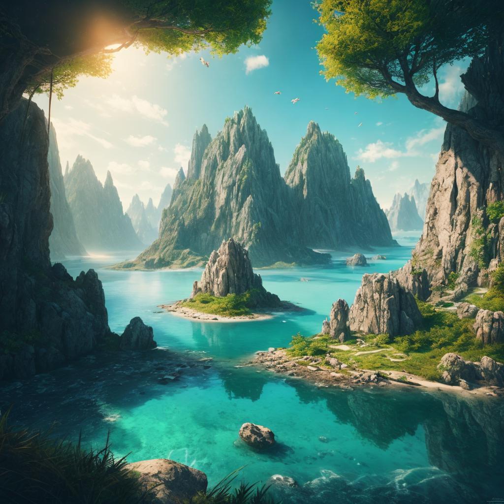 Summer süßer island nature by @ai_generated