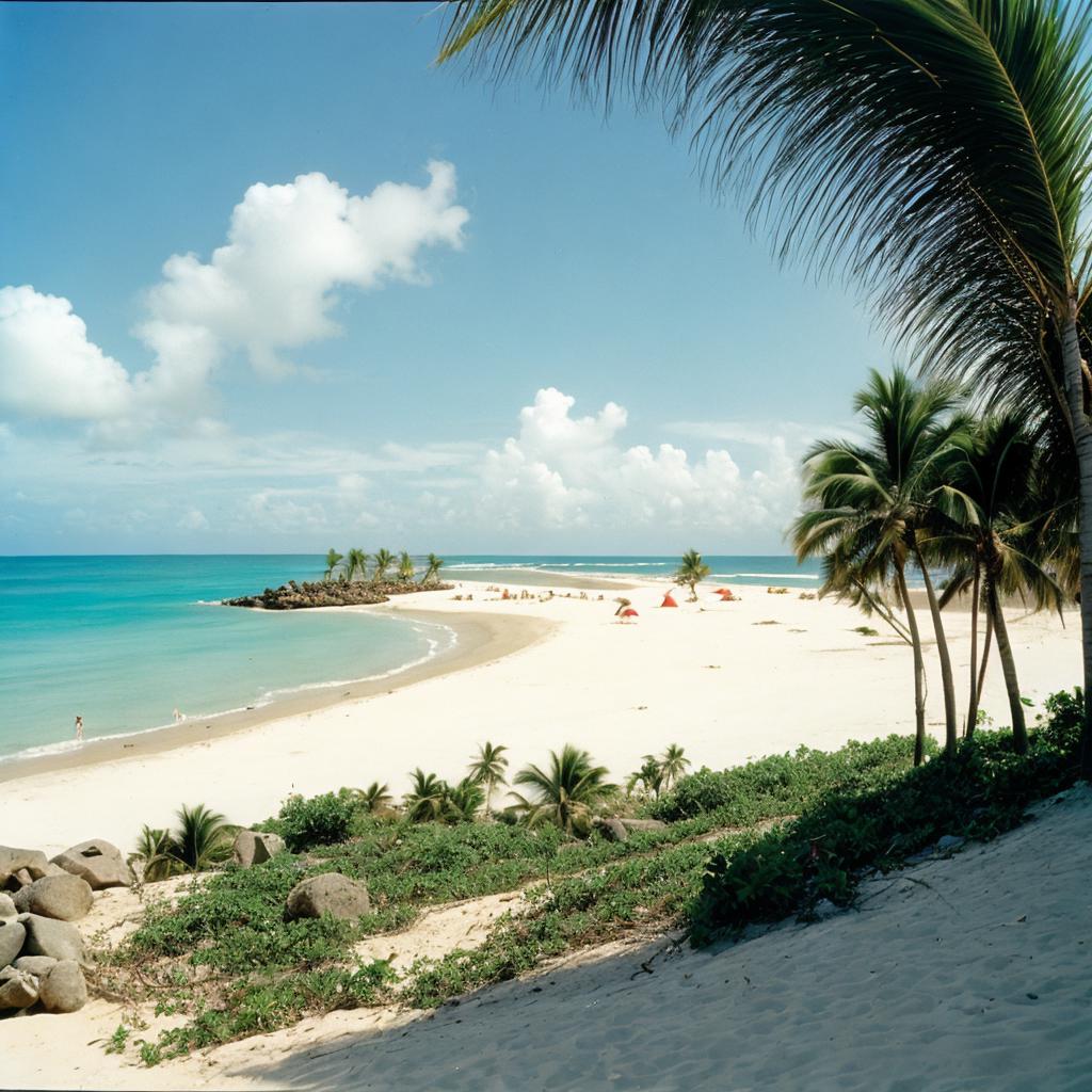 Santo domingo beach 1998. By @ai_generated