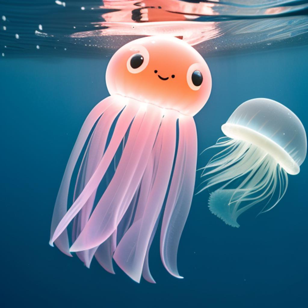 Bubbles the joyful jellyfish by @ai_generated