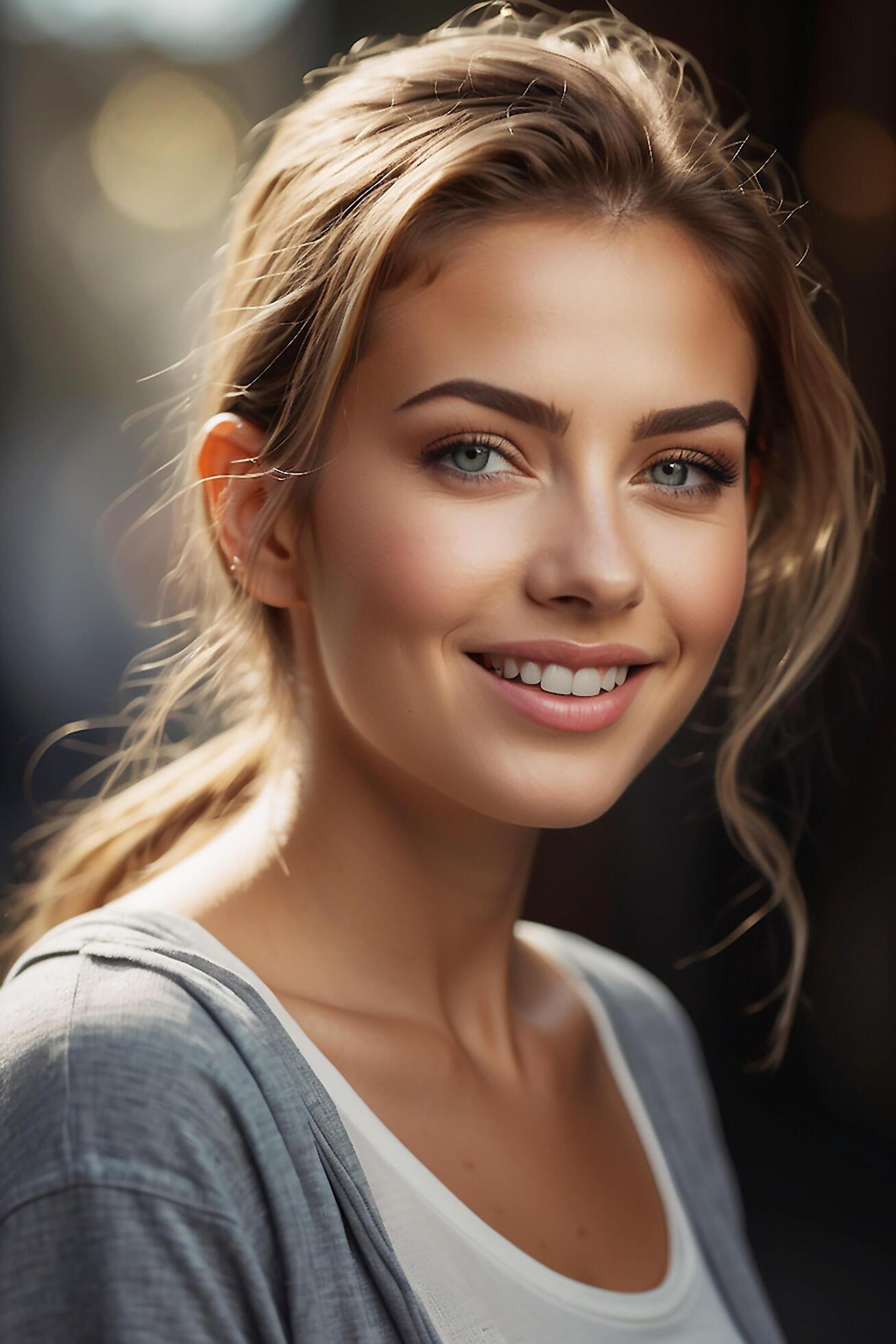 Ai-generated-a-happy-satisfied-beautiful-woman-portrait-free-photo