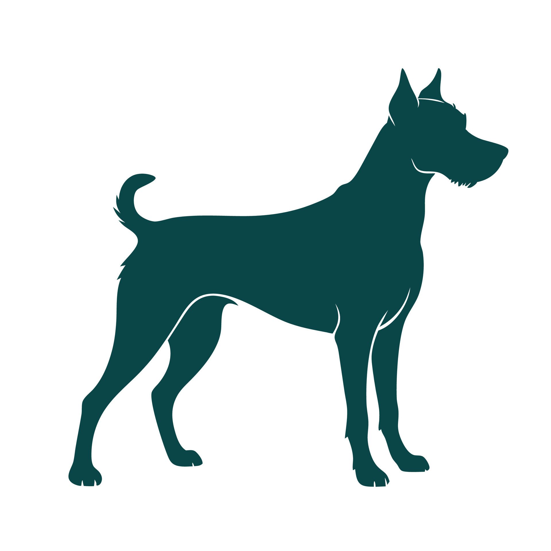 Dog-silhouette-ai-generated-free-vector