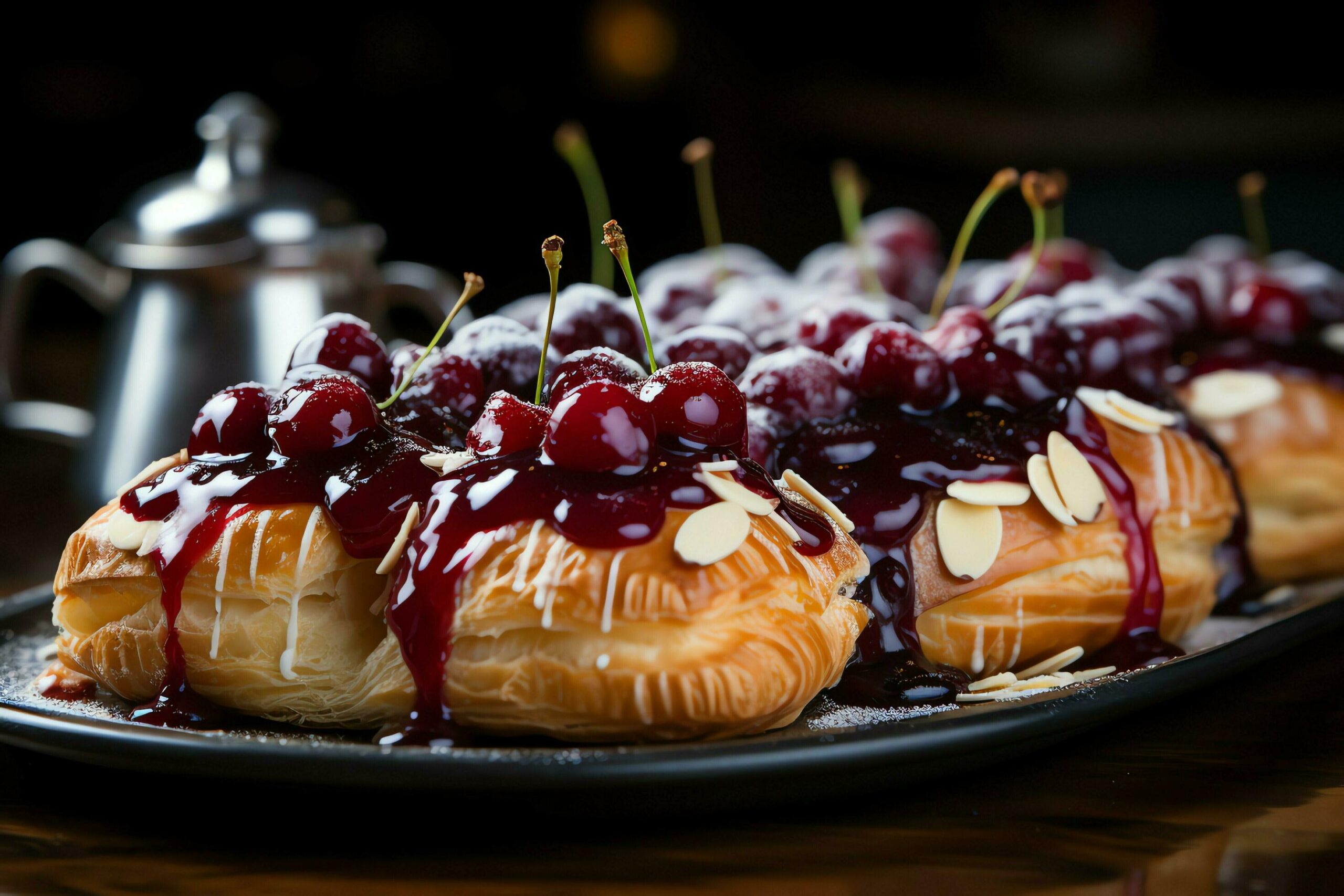 Homemade-of-delicious-pastry-or-pancakes-with-fruit-danishes-and-cherry-danish-pastry-and-dessert-concept-by-ai-generated-free-photo
