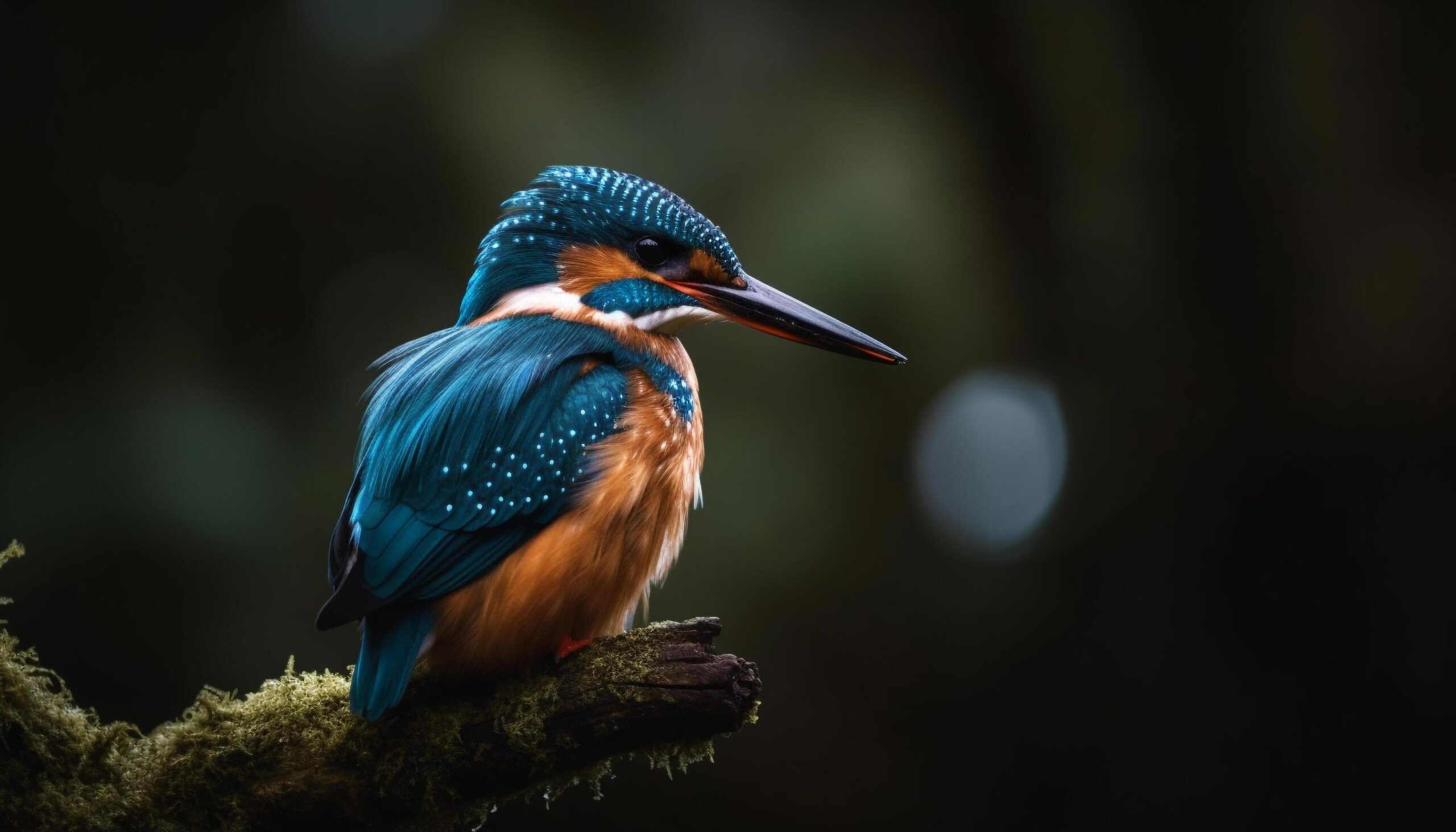 Kingfisher-perching-on-branch-watching-for-fish-generated-by-ai-free-photo