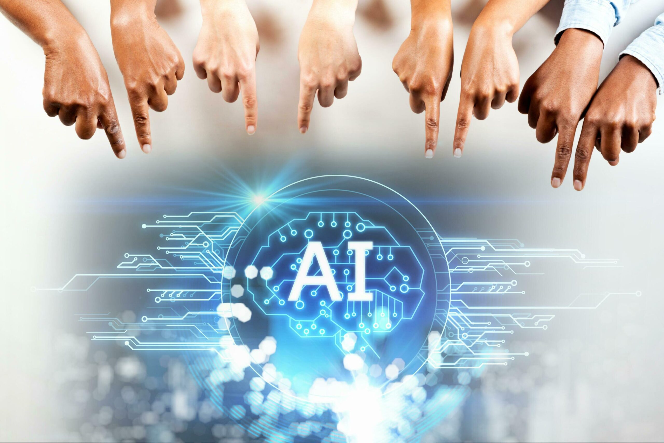 People-hand-pointing-ai-technology-digital-graphic-design-black-background-ai-machine-learning-hands-of-robot-science-and-artificial-intelligence-technology-innovation-and-futuristic-free-photo