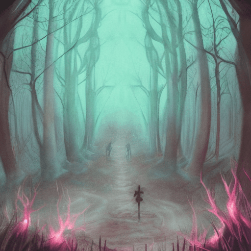 Necromancer in a cursed forest, summoning ancient spirits, ethereal glow, ghostly apparitions, ashenskinned, hoodcovered, alan lee style, watercolor, ethereal, luminous, spirit trails, ghostly shimmer, panoramic view, phantom white color, cursed woodland background, ethereal silence atmosphere, ghostly moonlit glow