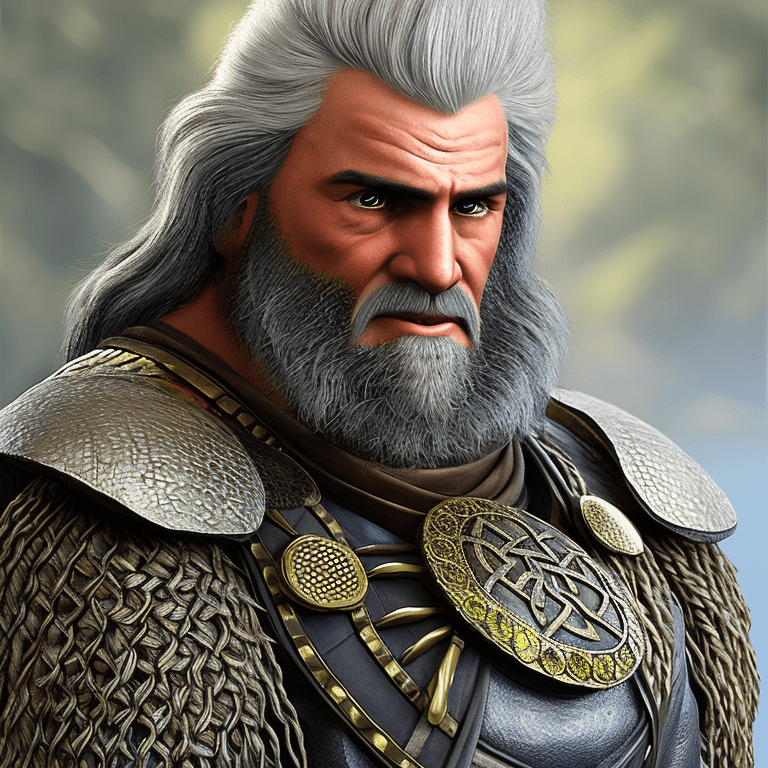Photo realistic painting, epic portrait of a legendary old celtic warrior, gray hair on head, dynamic motion, fighting in a battle, profile view, a stone castle in the background, bokeh, ultra detailed, ultra accurate detailed, ultra unreal engine, intricately detailed, cinematic, dramatic lighting, taken of an epic intricate, capturing the captivating scene with exceptional detail and clarity. Cinematic 35mm