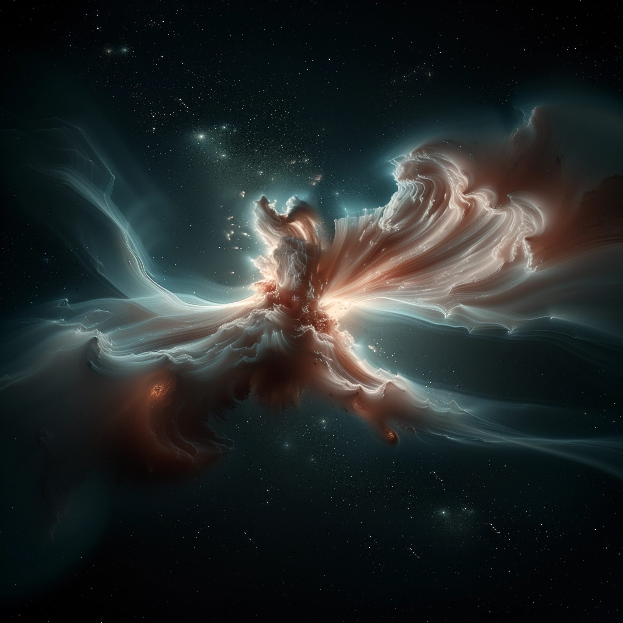A star imploding and creating a brilliant light display and shooting space particles in all degrees, hues of unimaginable colours 32k, edge processing --personalize nwnd4j3 --stylize 600