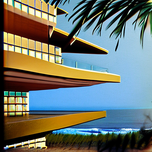 Hyper realistic eye level exterior photo of a mid century modern style house overlooking the ocean, daylight, indirect lighting, ad magazine, frank lloyd, eames, mies van der rohean amazingly detailed drawn (((close-up portrait) )), capturing the essence of a beautiful (((ancient god being figure) )) with powerful attributes of light, with human hybrid creature traits, evoking a sense of the power and strength, with intricate details that defy reality, set against a backdrop of an (((ethereal portal) ), with striking contrasts that elevate its ethereal beauty, drawn in the style of iconic artists like julie bell, dressed in elaborate attire that complements its fantastical allure, advanced hyperrealism, advanced lighting effects, advanced color grading techniques, and 4k/8k/16k gigapixel resolution for ultra-detailed realism, digital art
