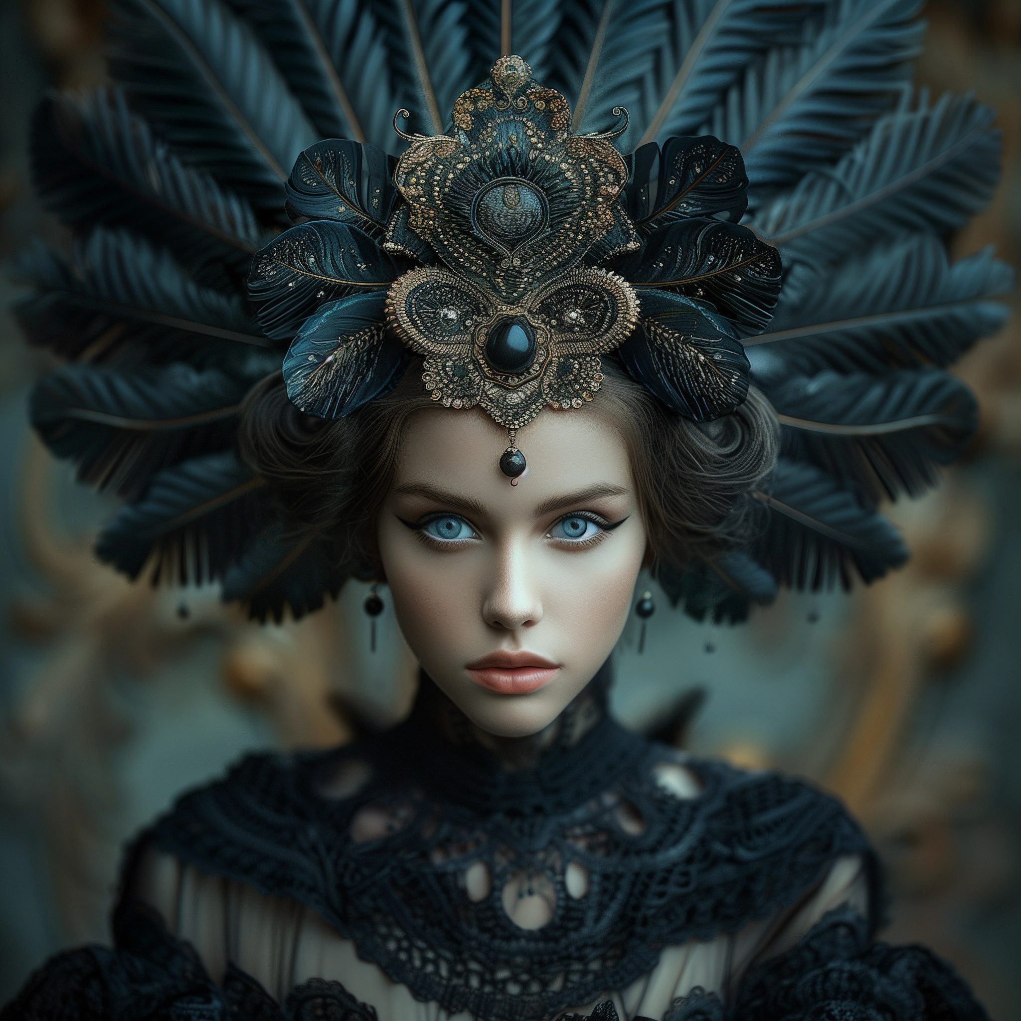 This beauty, whose terrible fate commanded with much tenderness that she be martyred, received from lucifer a rare black pearl for her tiara of madness --personalize nwnd4j3 --stylize 600