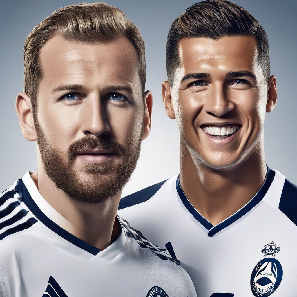 "head & shoulders" shampoo advertisement featuring harry kane and christiano ronaldo as old men playing soccer
