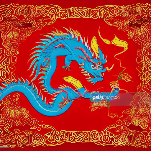 Lunar new year red dragon, in the style of pixar animation, traditional chinese cultural themes, intricate costumes, victorian-inspired illustrations, joyful chaos, --ar 1:1 --stylize 750 --v 6