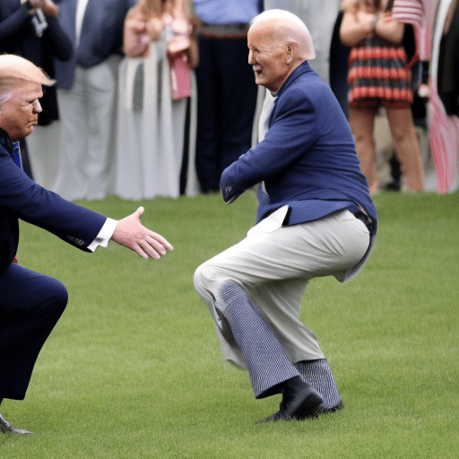 Donald trump and joe biden fighting