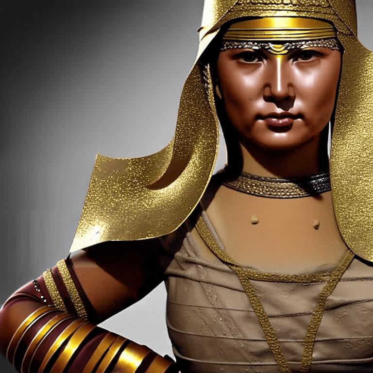 Ultra detailed malay woman face with a sharp sword, ultra details faces skin with ultra detail blond hair, wearing ancient rome woman suit, ultra real, ultra sharp, cinematic, studio lighting, matte bodyshield, six packed body--ar 24:37 --stylize 750 --v 6