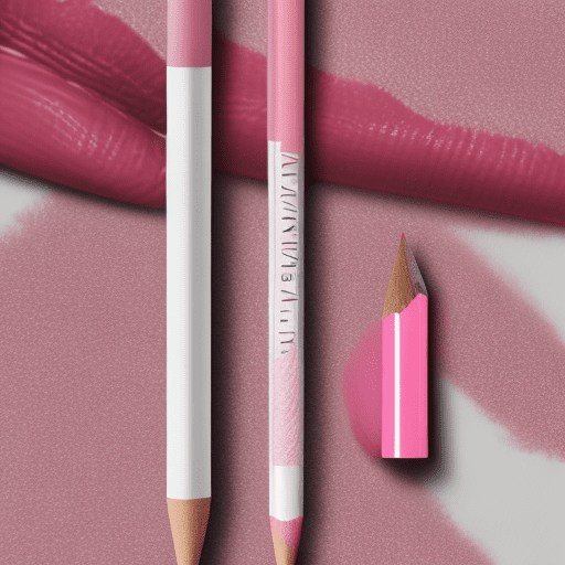 A detailed image of a pink lip liner pencil with the brand name 'fenty beauty' written vertically in white on the pencil. The pencil is placed on a textured pink background with horizontal ridges. The pencil is centered and oriented vertically, with its tip pointing upwards. The background and the pencil are in matching shades of pink, creating a monochromatic look. The pencil has a metallic cap at the bottom, reflecting light subtly.