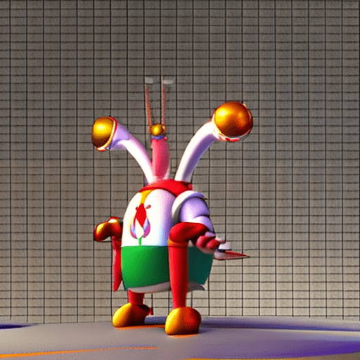Mr. Krabs is the mightiest god using his sword, red eyes, heroic pose, divine and celestial light, masterpiece, octane render, 8k, raytracing