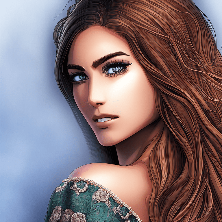 Stunning digital illustration of a 20yo girl, posing, long hair, alluring, sultry facial expression, natural colors, ultra detailed, 4k, unforgettable, very intricate, niji style, comics style, anime style