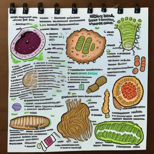 A sketchnote of all 4 bacteria (e-coli, staph, listeria, salmonella) responsible for food-poisoning, with sketches of the symptomps etc
