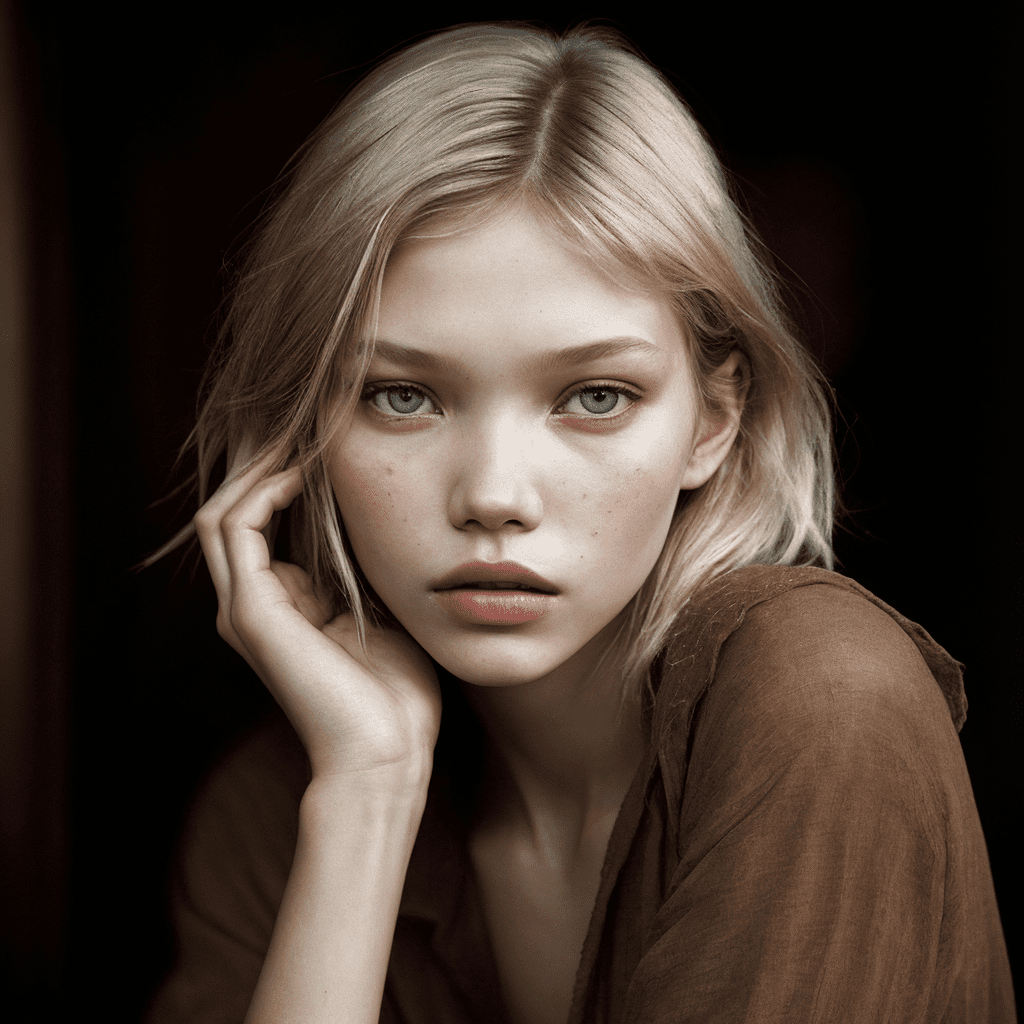 Portrait sasha luss, sadness, longing, photo and style by steve mccurry, better face, better eyes, better skin