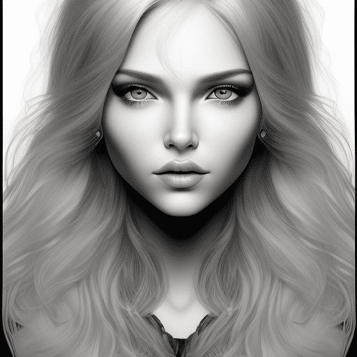 The face of a woman with blonde hair, in the style of detailed comic book art, solid black background, leica i, realistic human figures, graphic print-based --ar 63:128 --stylize 750 --v 6