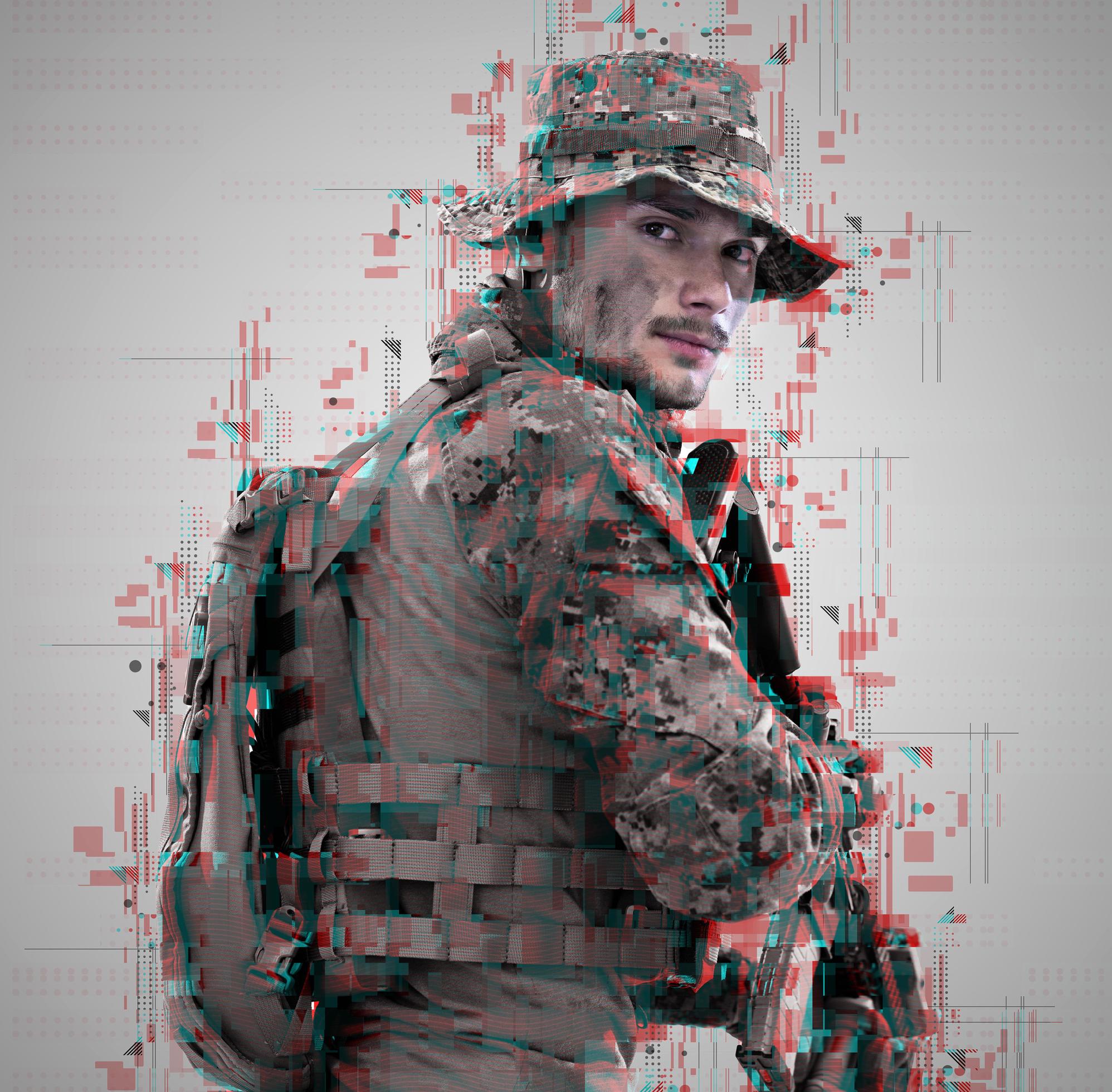 Soldier-glitch-view-free-photo