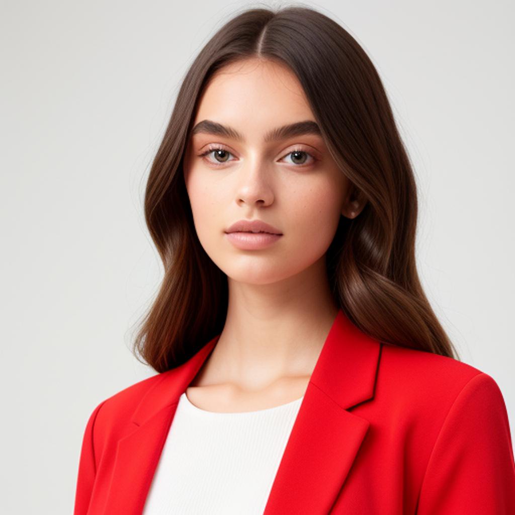 Background, bright red, clothes by @ai_generated