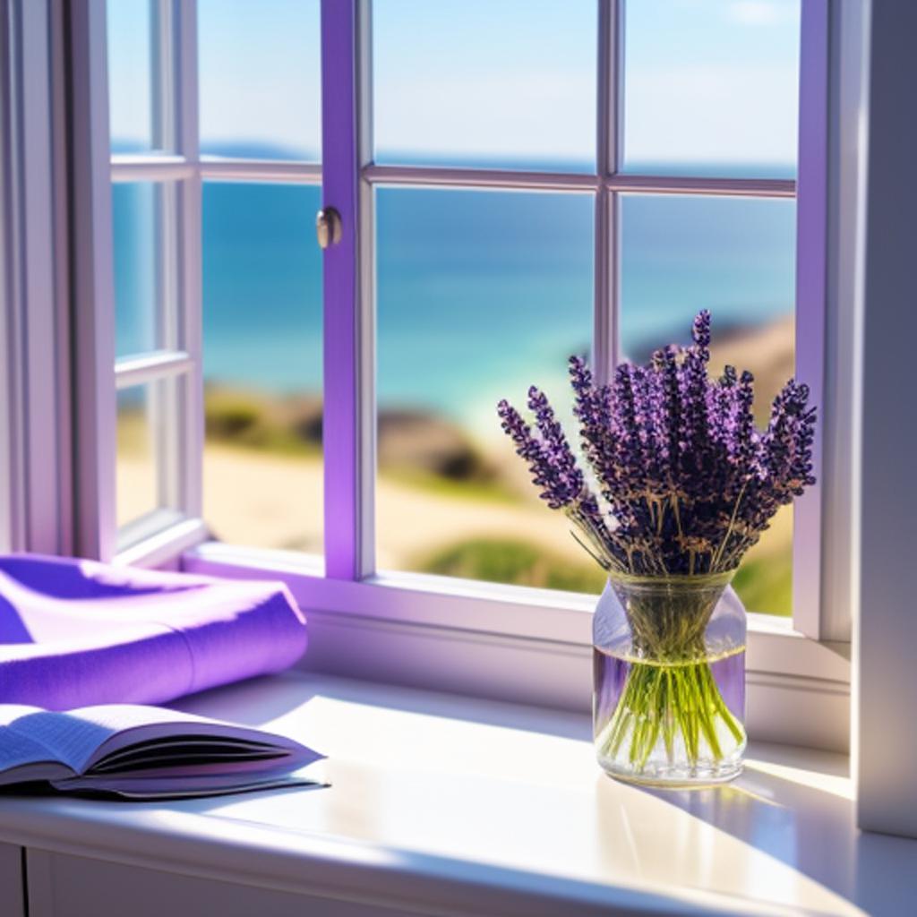 Lavendel am schreibtisch vor by @ai_generated