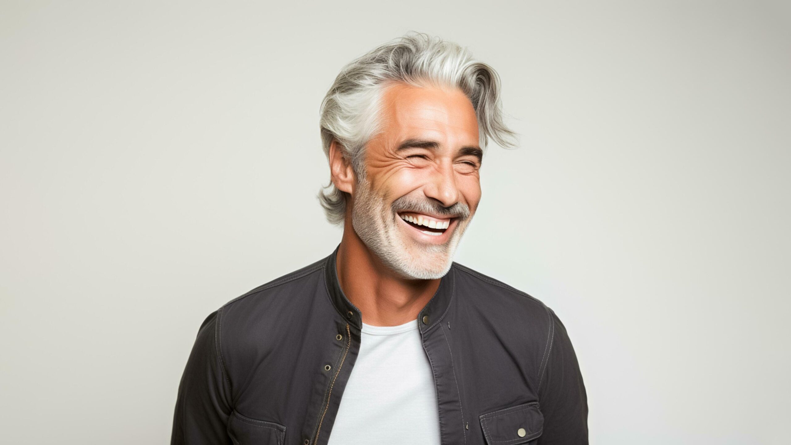 Ai-generated-50s-middle-aged-elderly-senior-model-man-with-grey-hair-smiling-white-background-ai-generated-free-photo