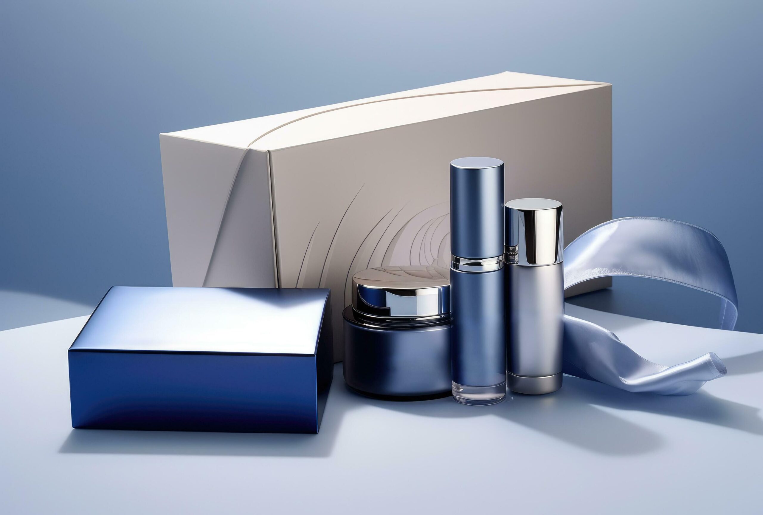 Ai-generated-a-blue-box-contains-a-package-of-three-cosmetic-products-free-photo