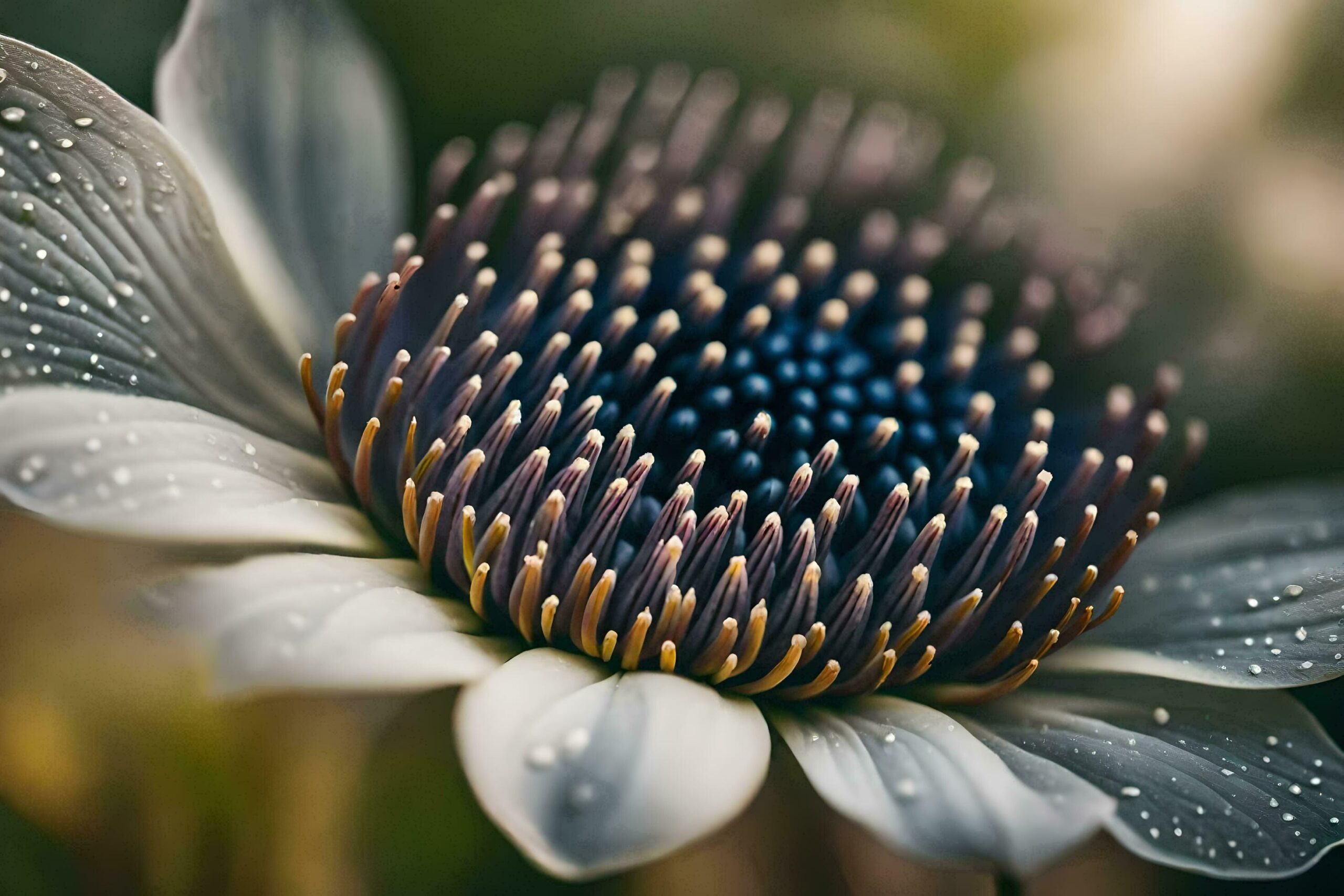Ai-generated-a-close-up-of-a-flower-with-water-droplets-free-photo