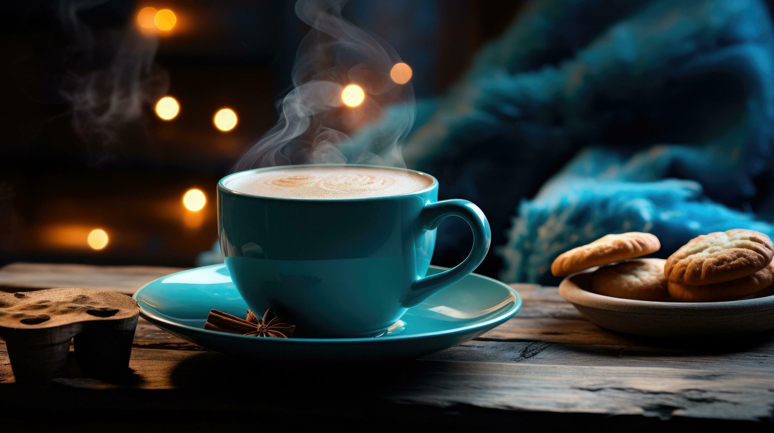 Ai-generated-a-cup-of-latte-by-a-fireplace-with-cookies-free-photo