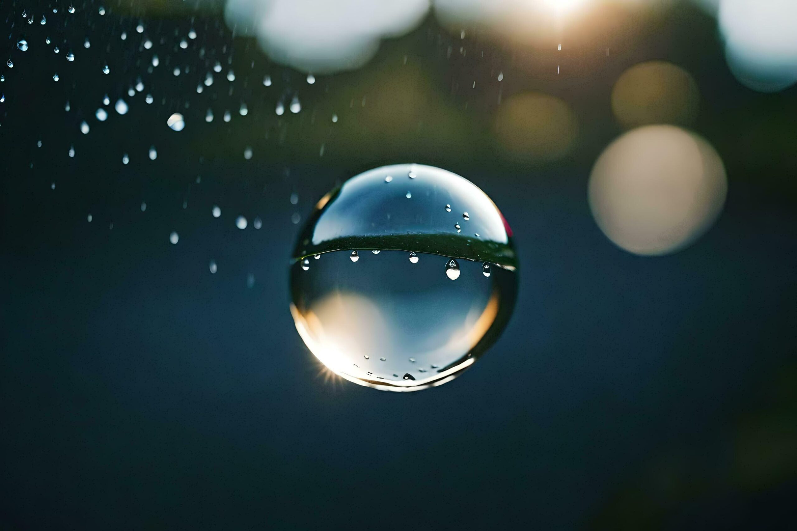 Ai-generated-a-drop-of-water-is-shown-in-the-air-free-photo