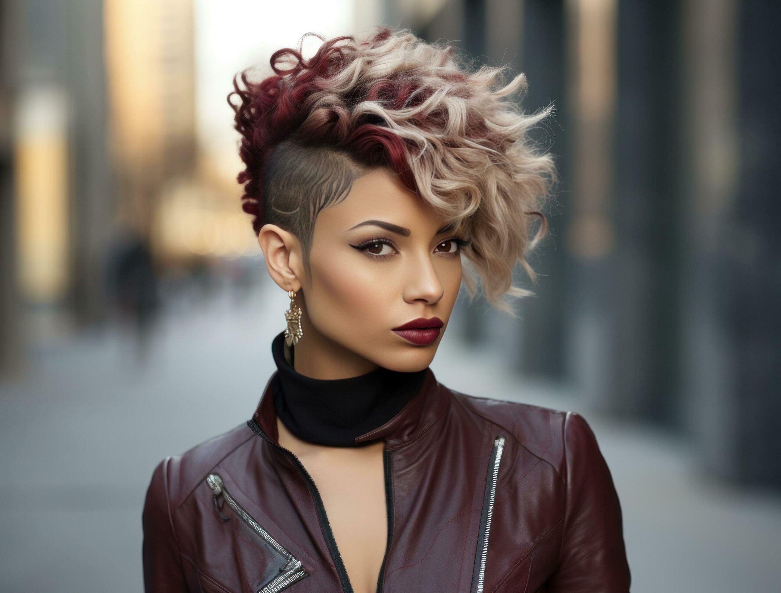 Ai-generated-a-woman-with-afro-hair-with-red-toy-hairstyles-free-photo