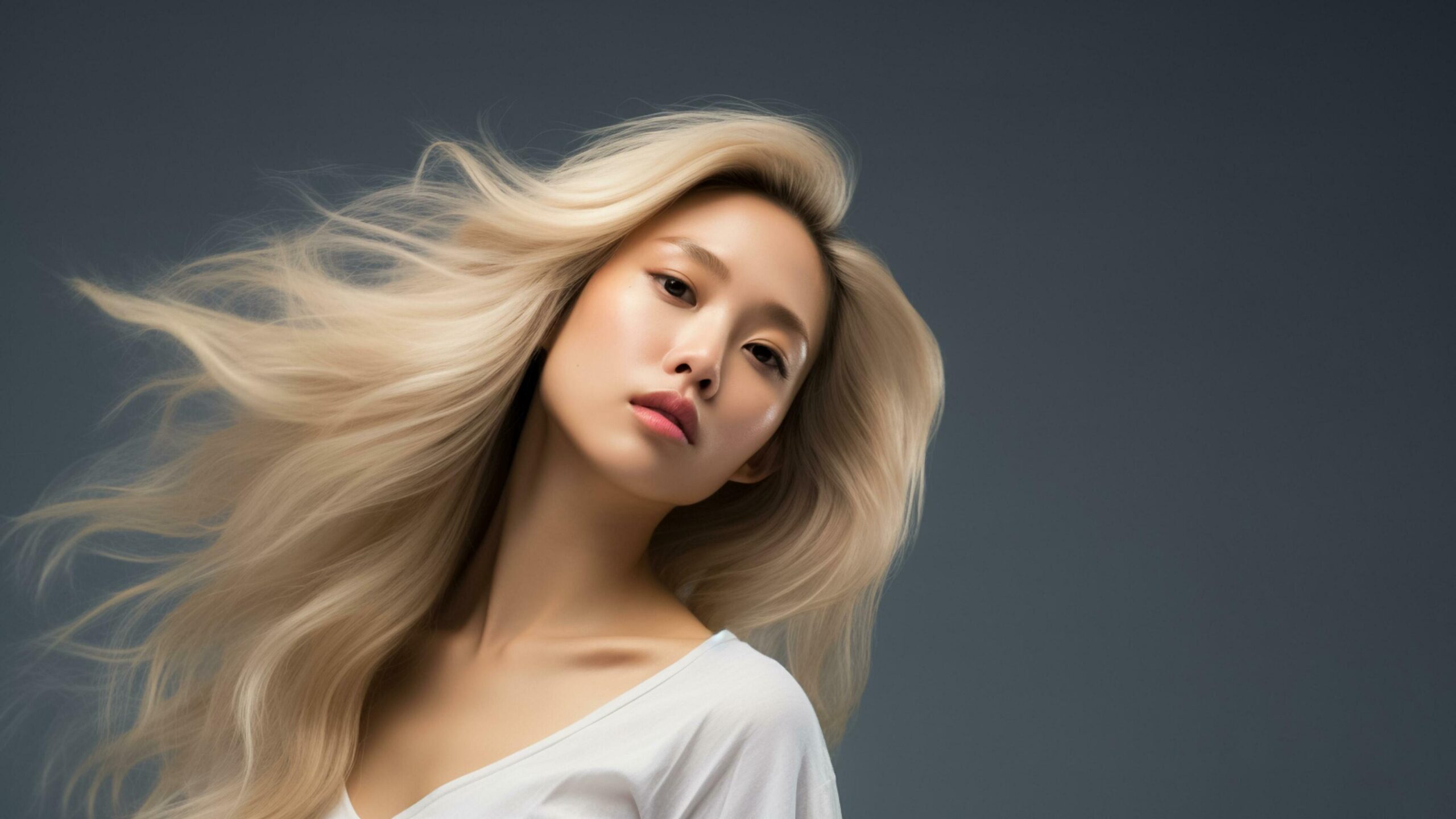 Ai-generated-asian-woman-with-blonde-hair-and-beautiful-face-and-perfect-skin-ai-generated-free-photo