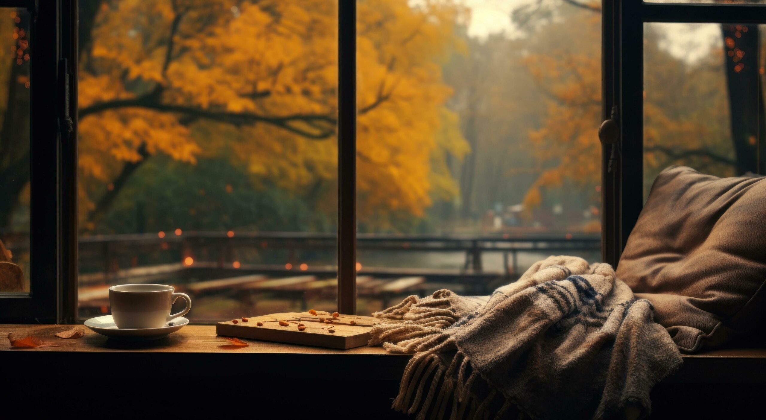 Ai-generated-autumn-and-winter-sitting-in-the-window-free-photo