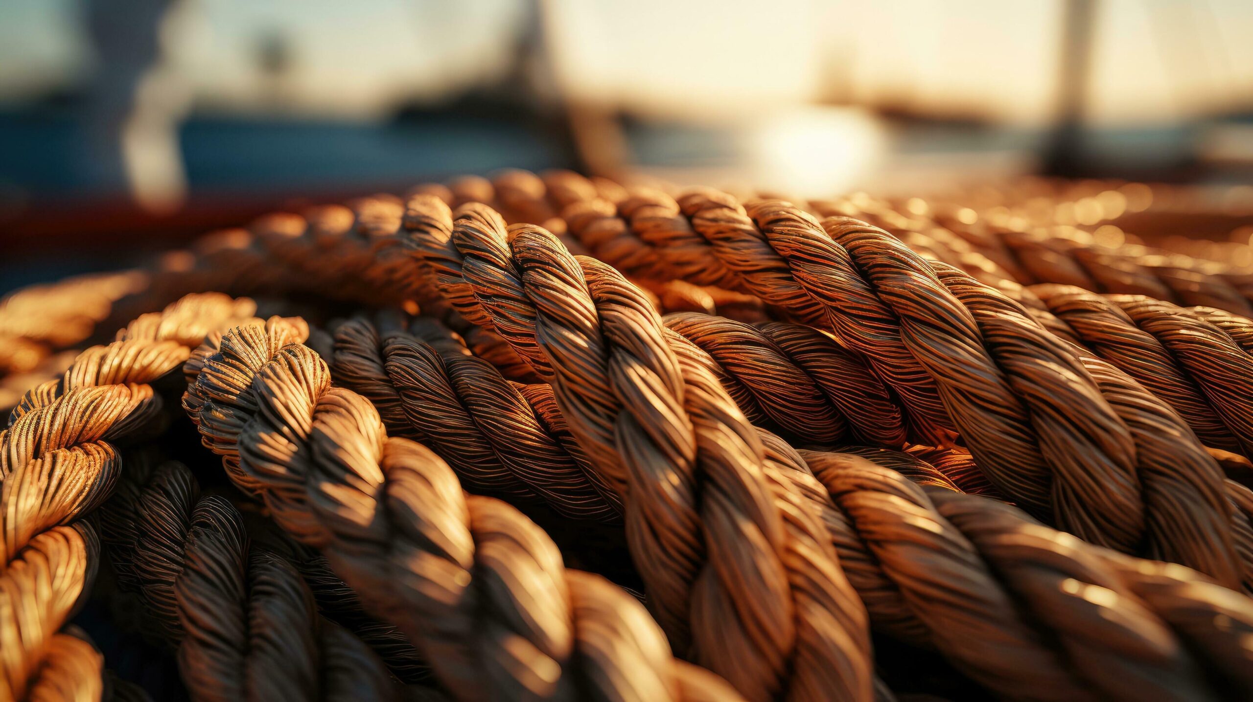 Ai-generated-braided-rope-thick-strong-ship-rope-ai-generated-image-free-photo
