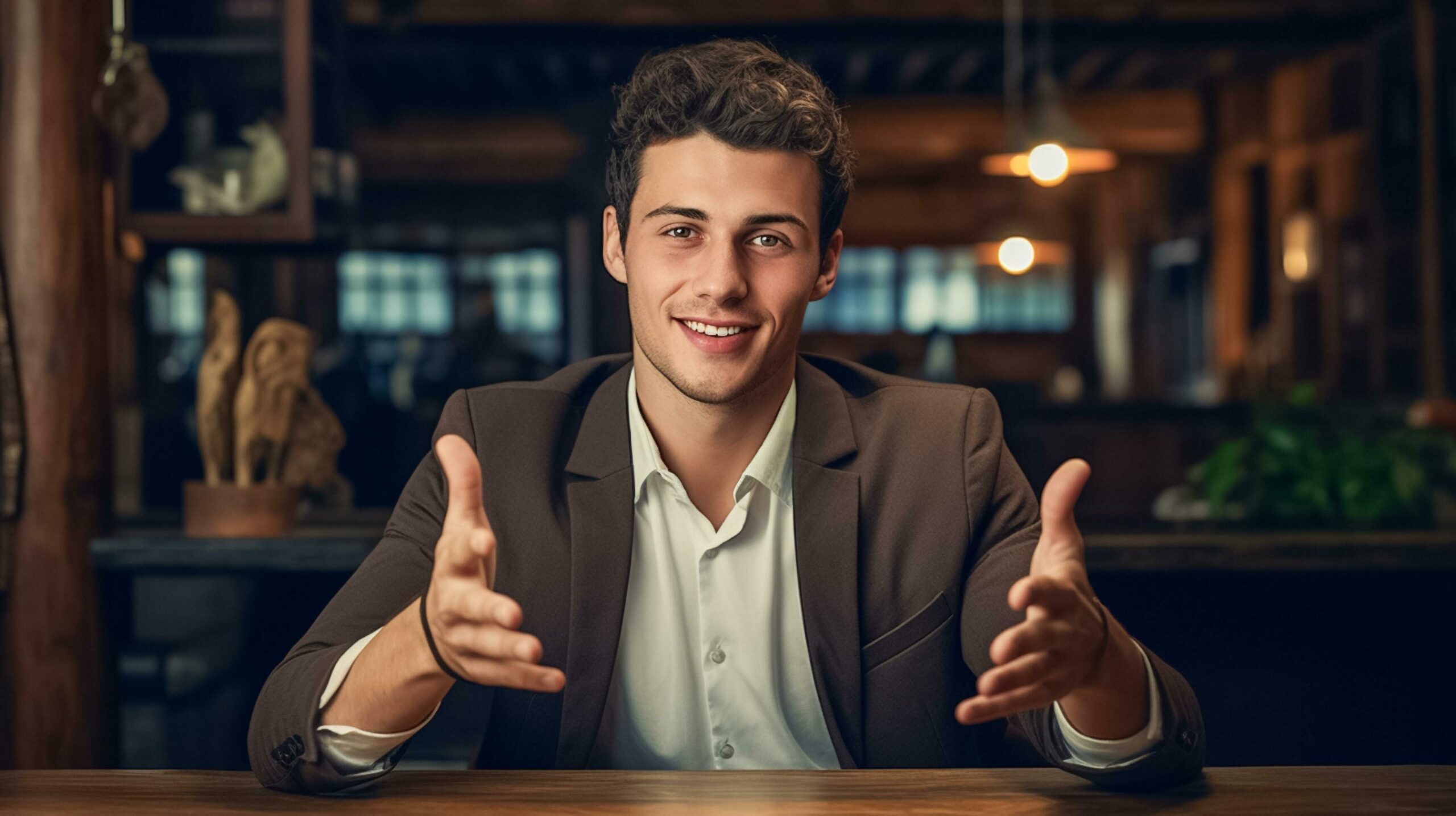 Ai-generated-businessman-giving-presentation-in-office-business-and-successful-concept-ai-generated-free-photo