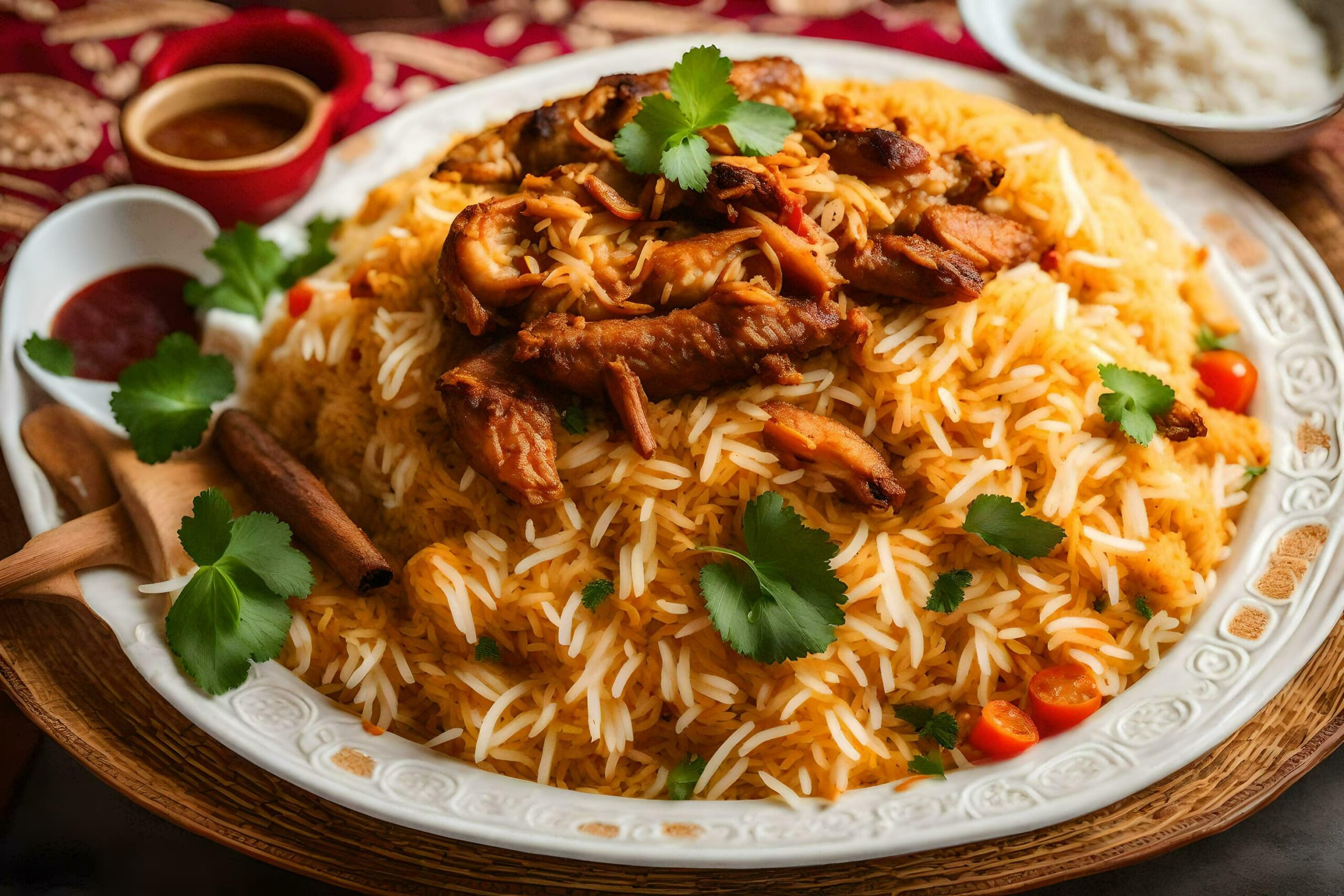 Ai-generated-chicken-biryani-recipe-free-photo