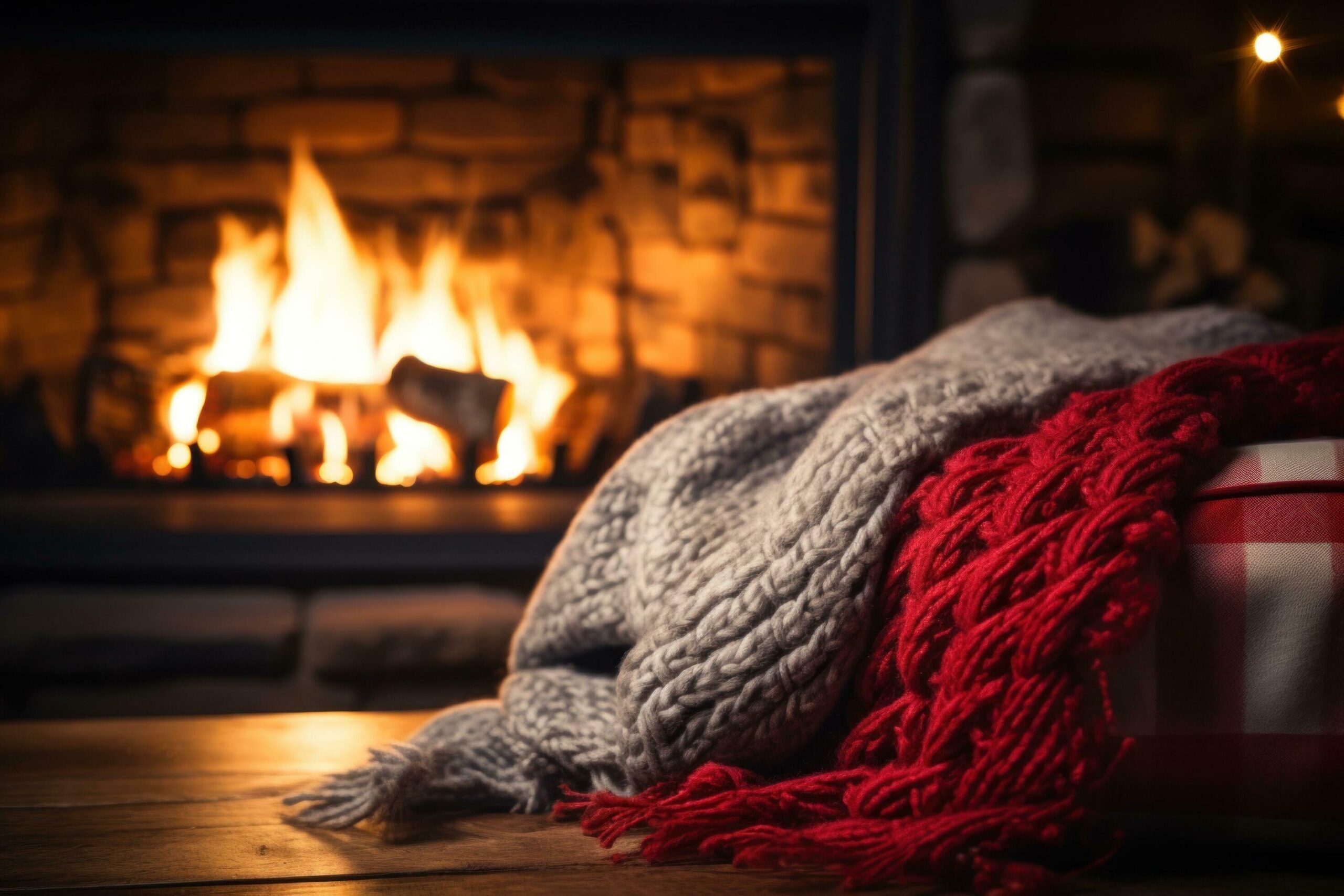 Ai-generated-cozy-winter-background-with-a-crackling-fireplace-plush-blankets-free-photo