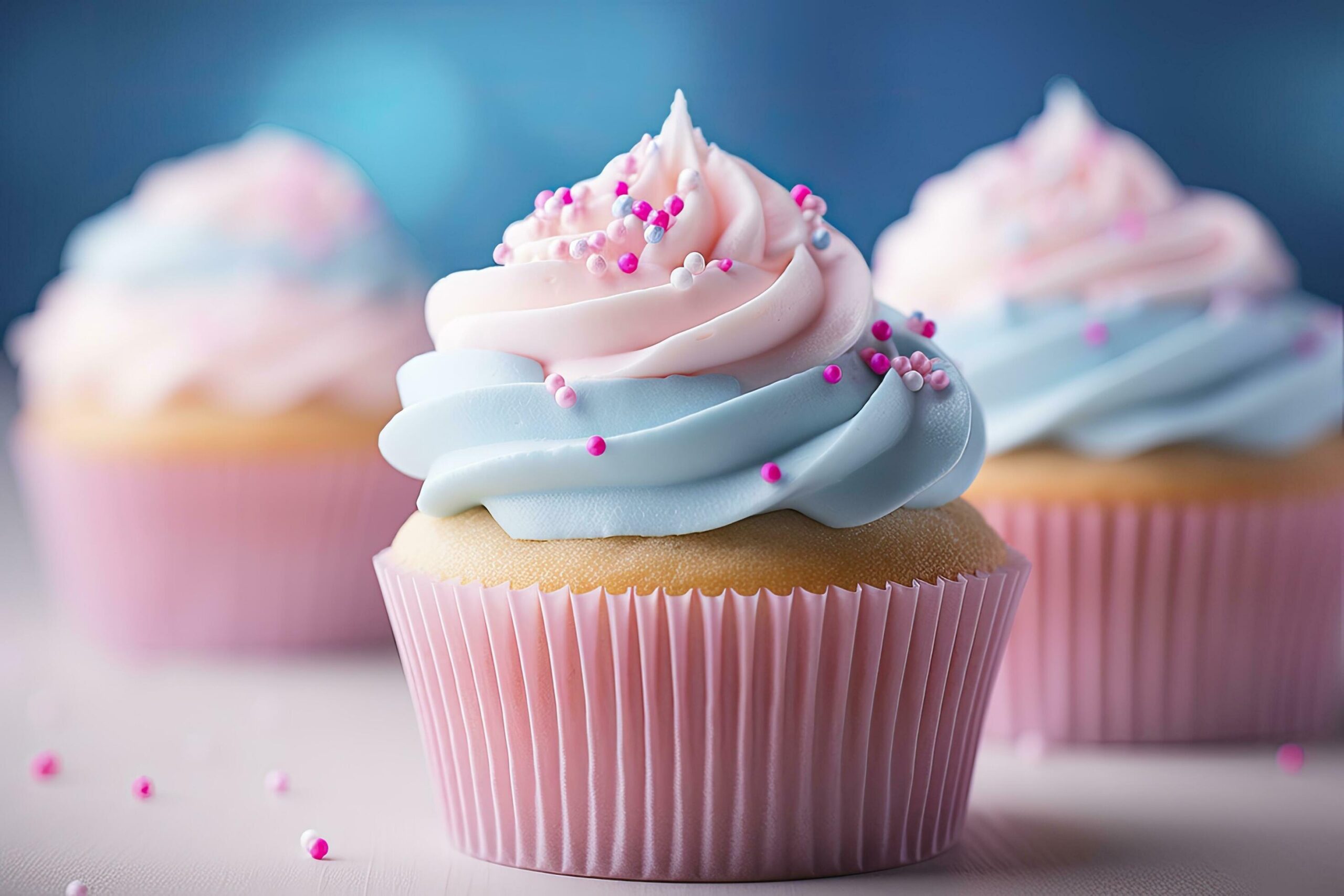Ai-generated-cupcake-with-beautiful-background-ai-generated-free-photo