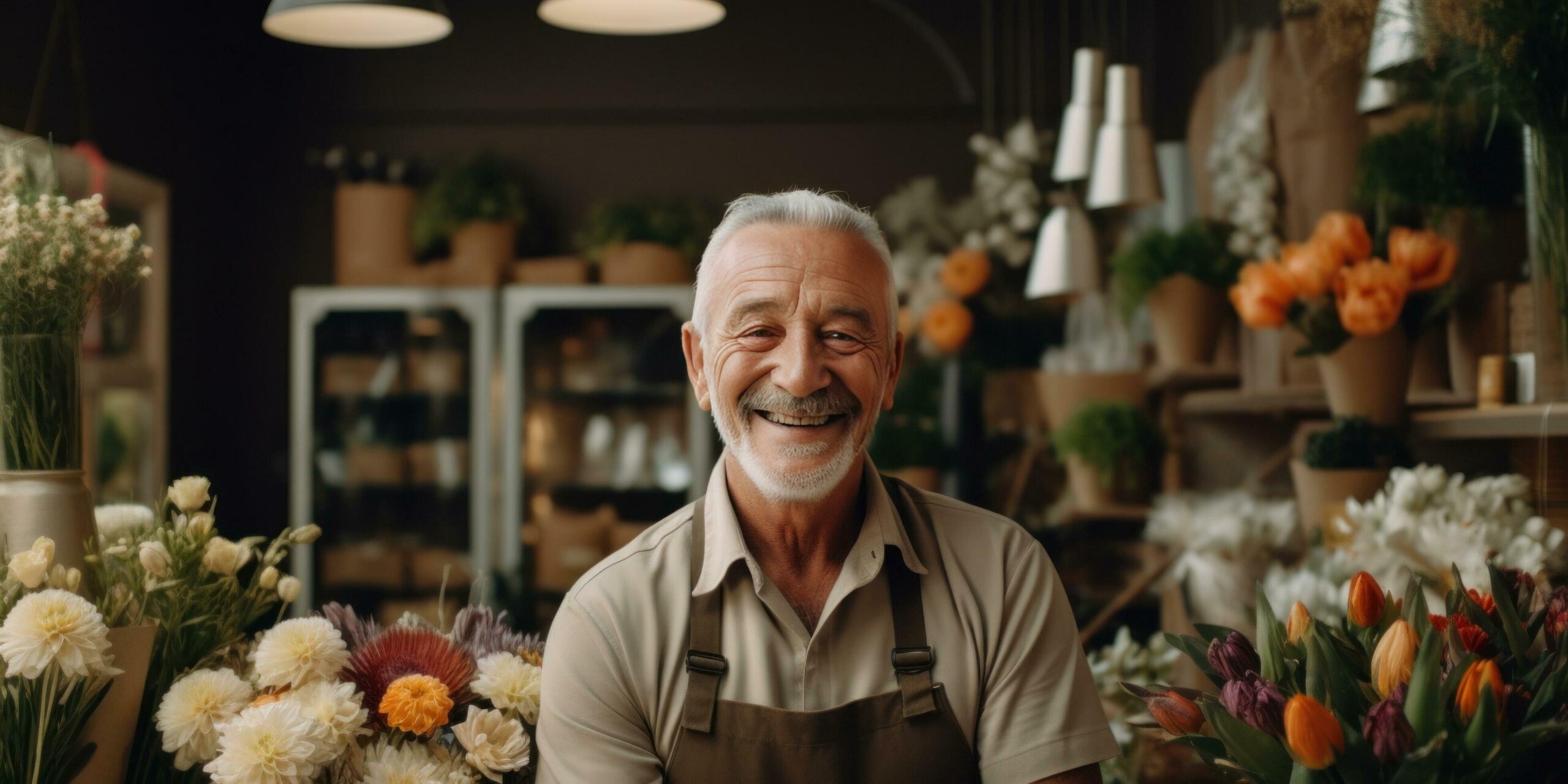 Ai-generated-florist-senior-man-in-store-free-photo
