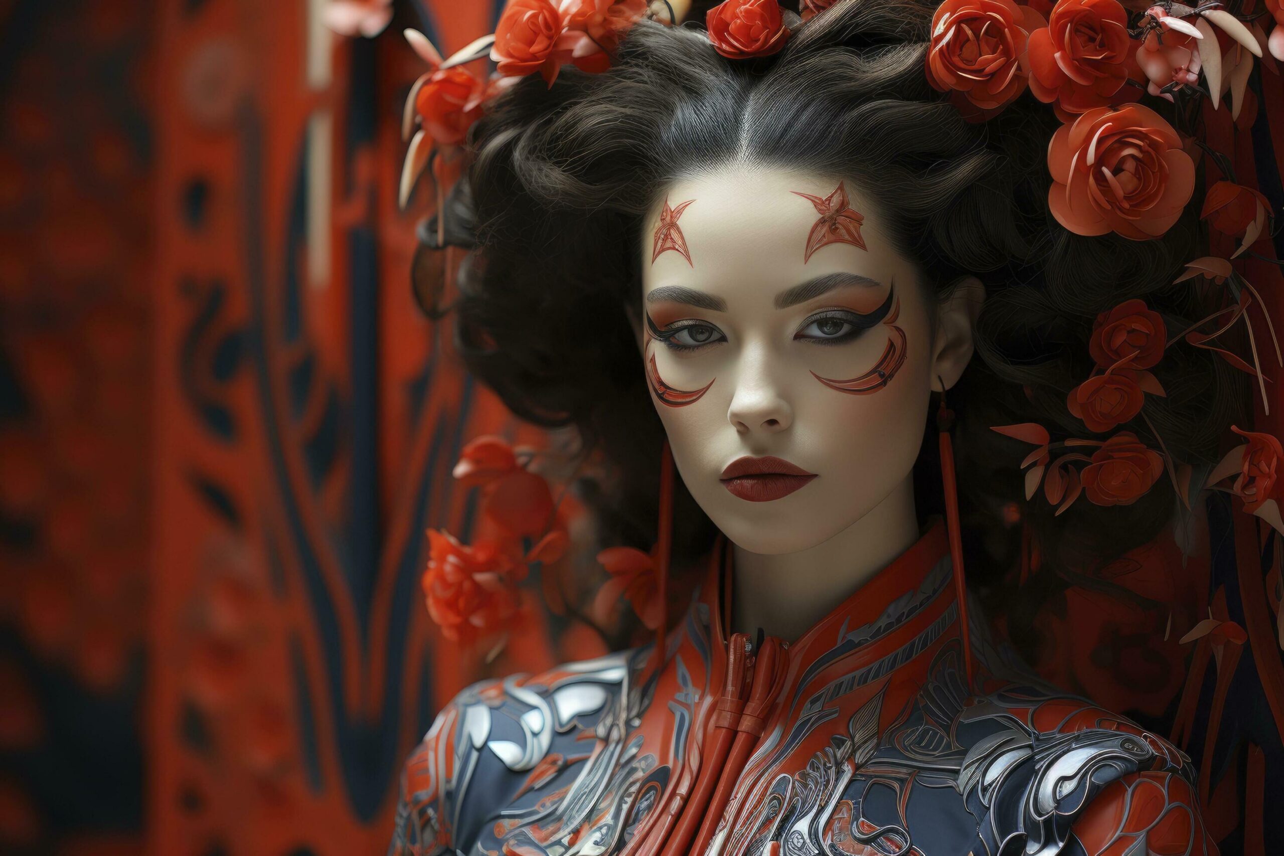 Ai-generated-geisha-kabuki-in-the-style-of-futurist-claims-generative-ai-free-photo